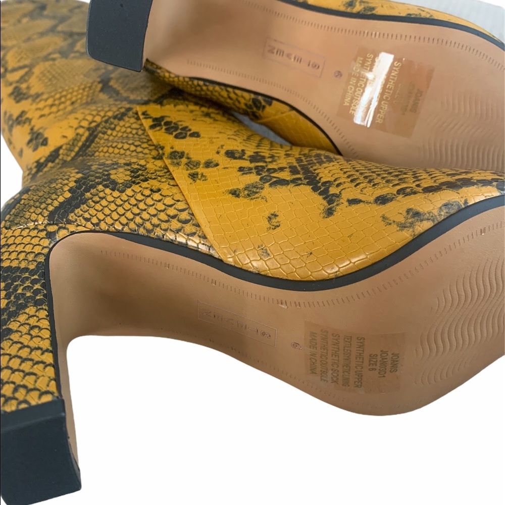 New Steven by Steve Madden snake print boots sz 6 - Picture 2 of 4